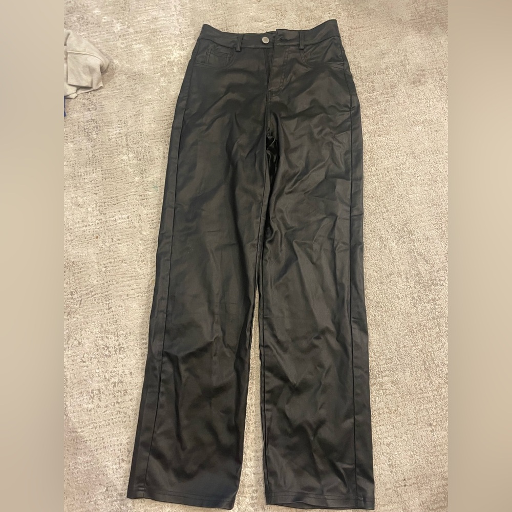 Black Straight-Leg Pants